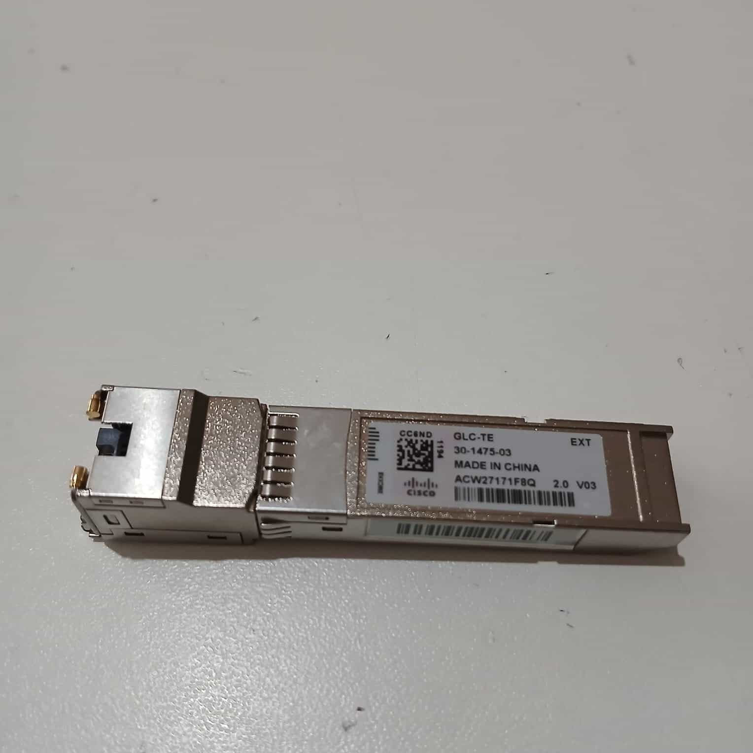 Módulo SFP Cisco Original GLC-TE 1000BASE-T RJ45 Transceiver (Usado)