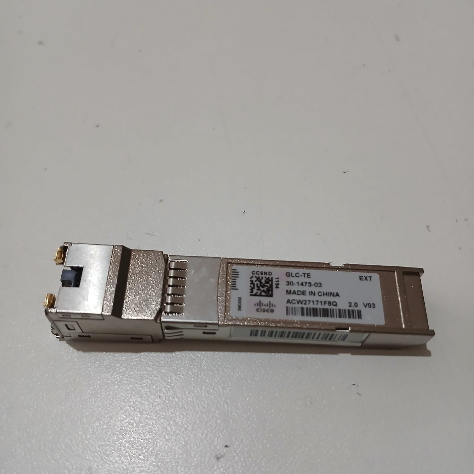 Módulo SFP Cisco Original GLC-TE 1000BASE-T RJ45 Transceiver (Usado)