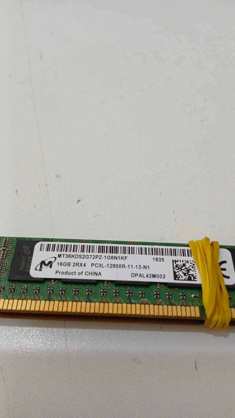 Memoria RAM Micron 16GB DDR3 1600MHz ECC VLP RDIMM MT36KDS2G72PZ-1G6N1KF — imagen 3