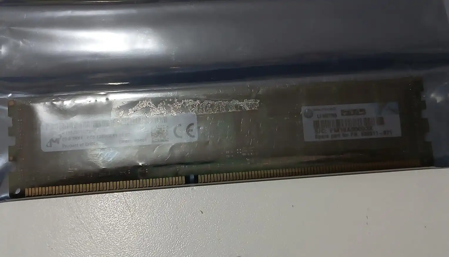 Memoria RAM Servidor Micron 8GB DDR3 1600MHz ECC RDIMM (MT36JSF1G72PZ)