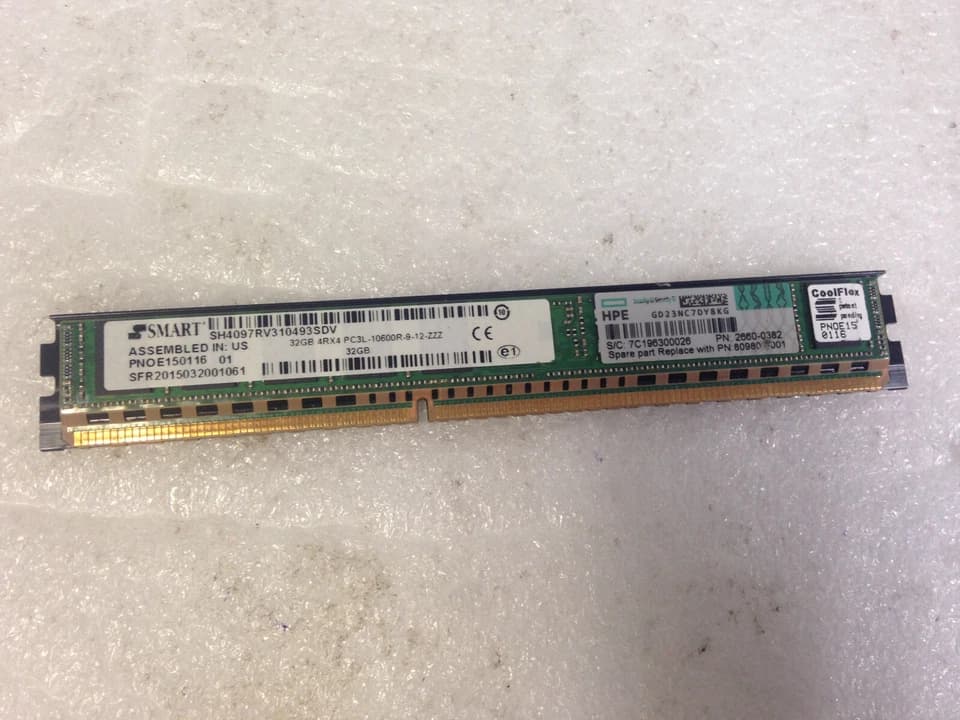 Memoria RAM Servidor SMART 32GB PC3L-10600R DDR3L ECC 4RX4-usada — imagen 1