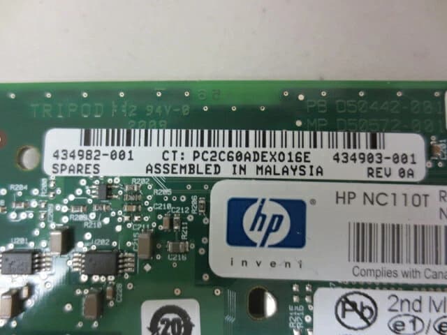Tarjeta De Red Servidor HP NC110T 1Gbps PCIe (434903-001) - Seminuevo — imagen 2