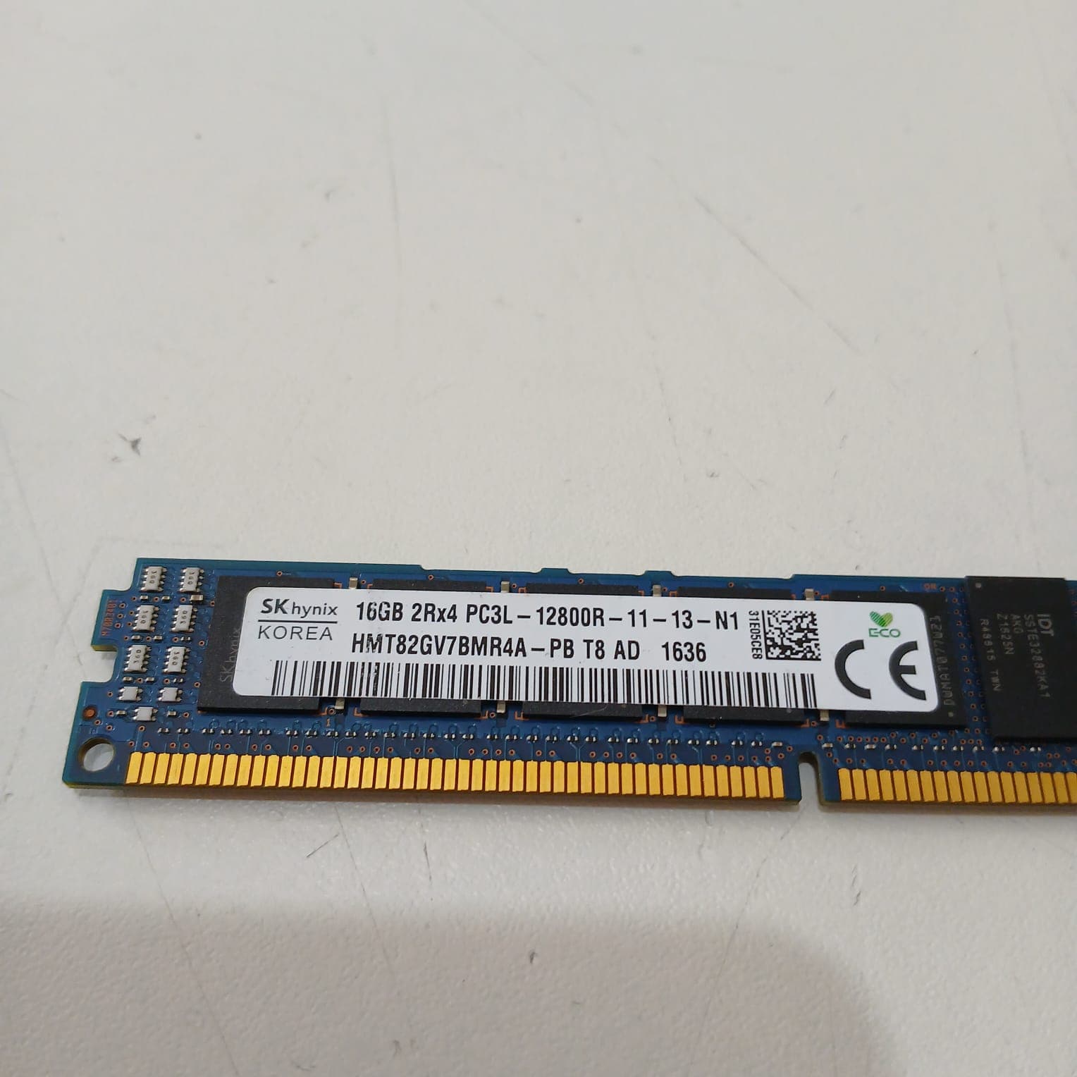 SK Hynix 16GB DDR3L 1600MHz ECC Registered RDIMM Server RAM HMT82GV7BMR4A-PB - Usado — imagen 2