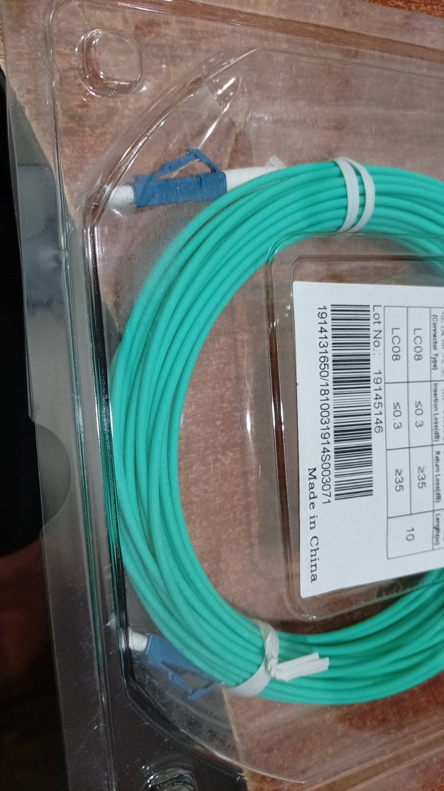 Cable Patch Cord Fibra Óptica Multimodo LC-LC Simplex 10m Huawei / JONHON Original - Nuevo — imagen 2