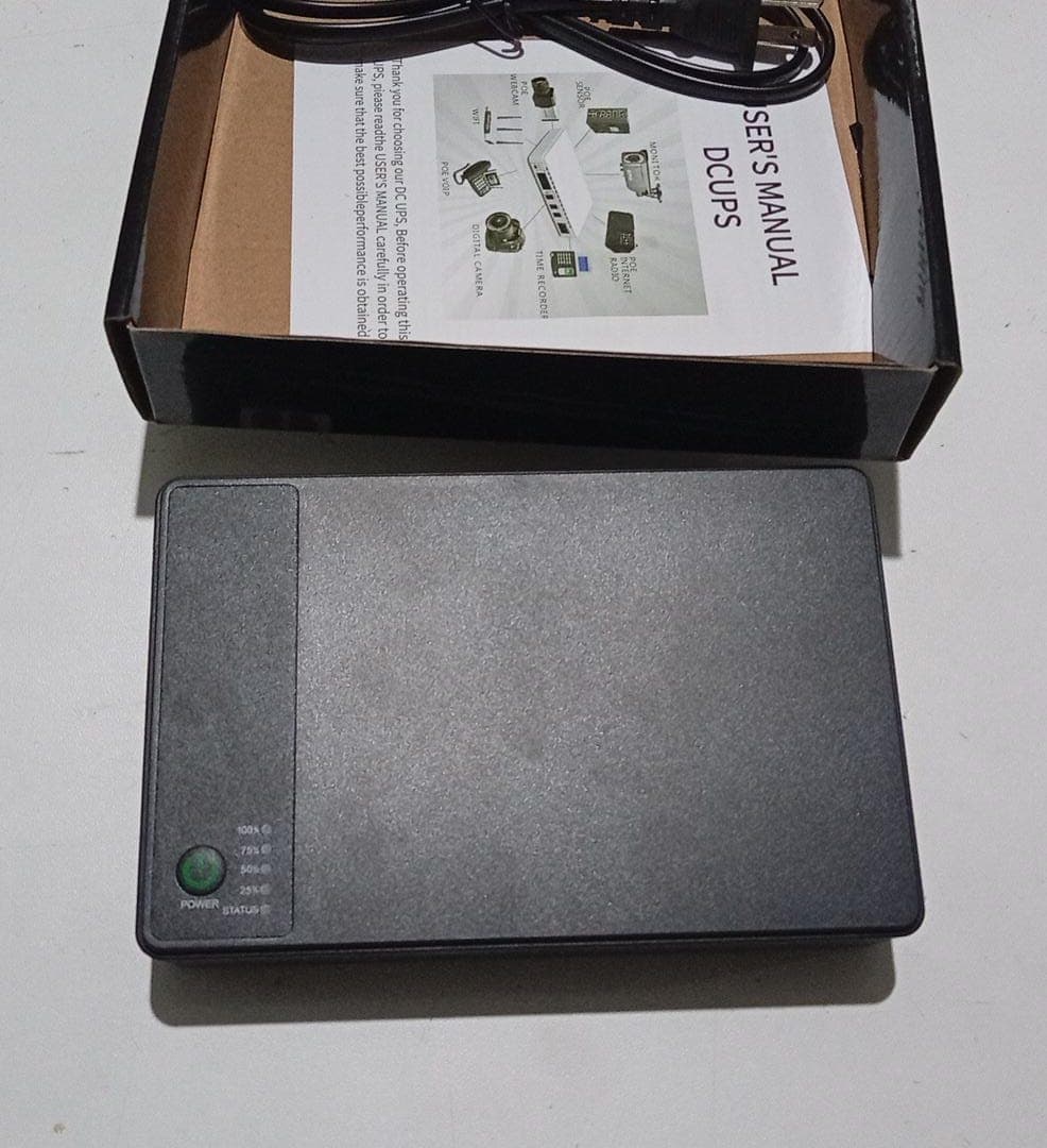 MINI UPS DC1018P para Router Módem, PoE Y Fibra Óptica – 10400mAh 18W – OPEN BOX — imagen 3