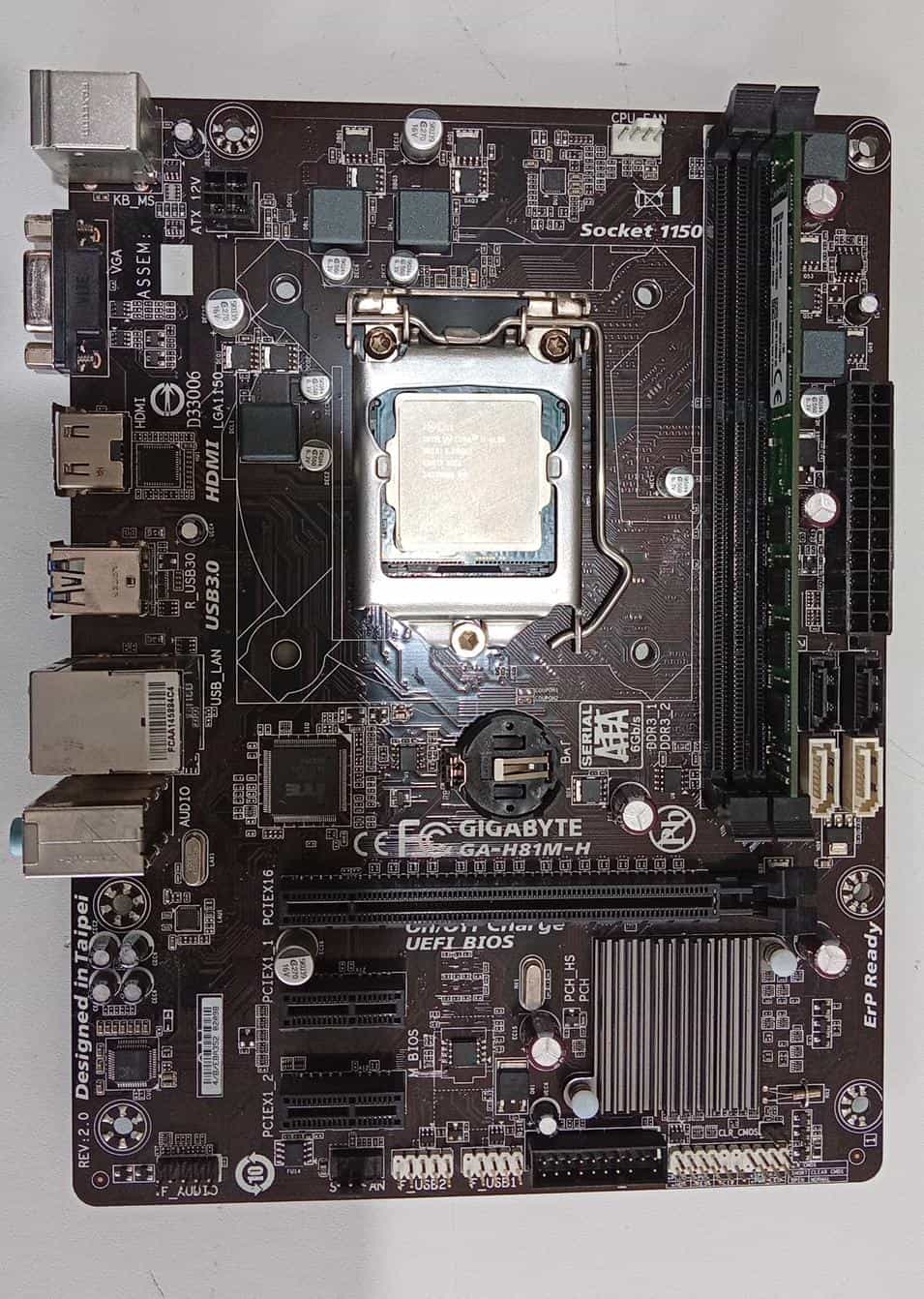 Combo Placa Madre Gigabyte GA-H81M-H + Intel Core i3-4150 3.50GHz + 4GB DDR3 Socket 1150