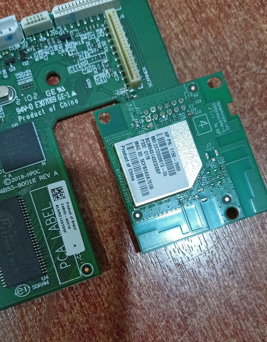 Placa Formatter HP Z4B55-60018 con Módulo WiFi Bluetooth 1150-7969 Original / Usada — imagen 3