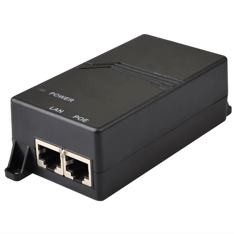 Inyector PoE 48VDC 0.5A (24W) Gigabit Ethernet — imagen 1