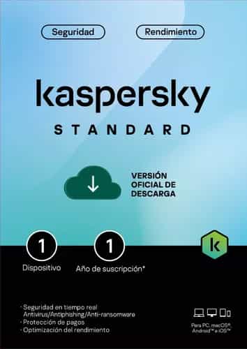 KASPERSKY STANDARD / 1 DISPOSITIVO / 1AÑO / BASE