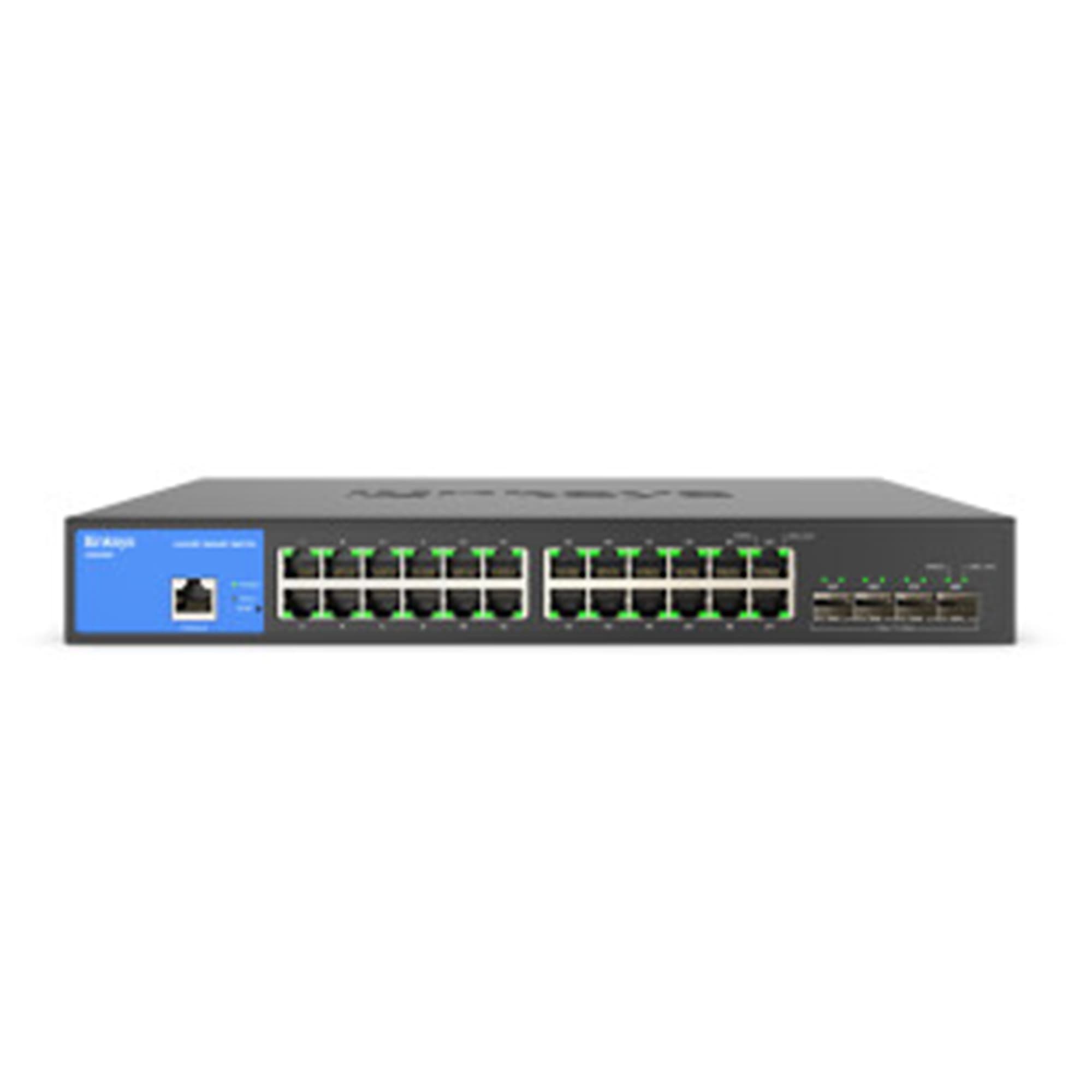 LINKSYS - 24-PORT MANAGED GIGABIT SWITCH 4 10G SFP TAA — imagen 1