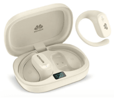 AUDIFONOS BLUETOOTH MOVISUN T100 BEIGE — imagen 1