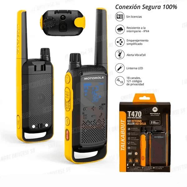 MOTOROLA - Radios T470 Walkie Talkie Hasta 56km — imagen 4