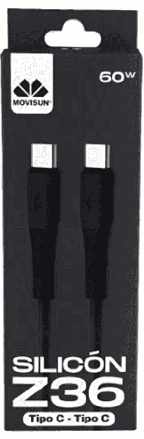 CABLE DE CARGA MOVISUN Z36 Tipo C- Tipo C NEGRO