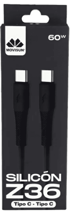 CABLE DE CARGA MOVISUN Z36 Tipo C- Tipo C NEGRO