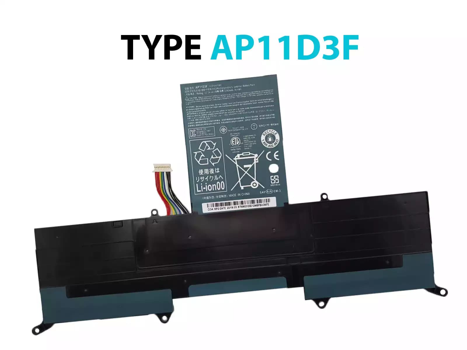 BATERIA ACER S3 - MS2346 AP11D3F INTERNA *ORIGINAL * — imagen 1