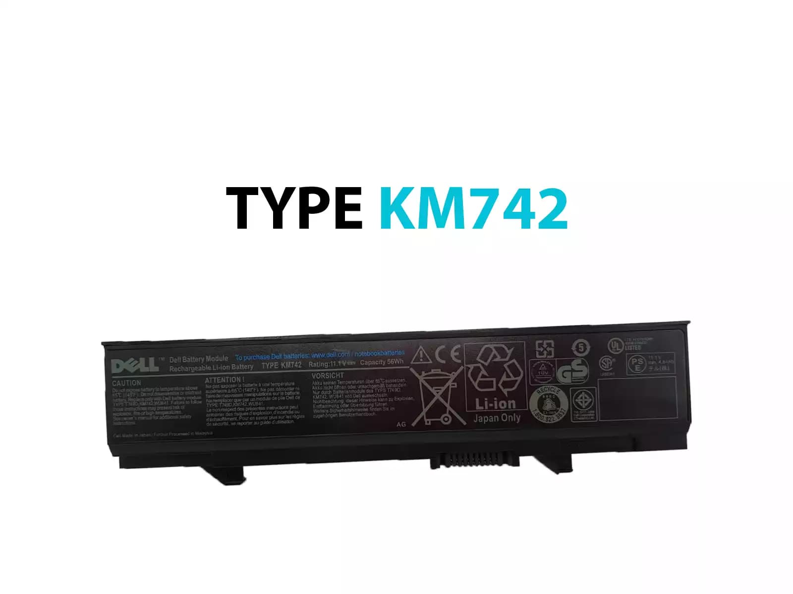 BATERIA DELL E5400 TYPE KM742 *HC* — imagen 1
