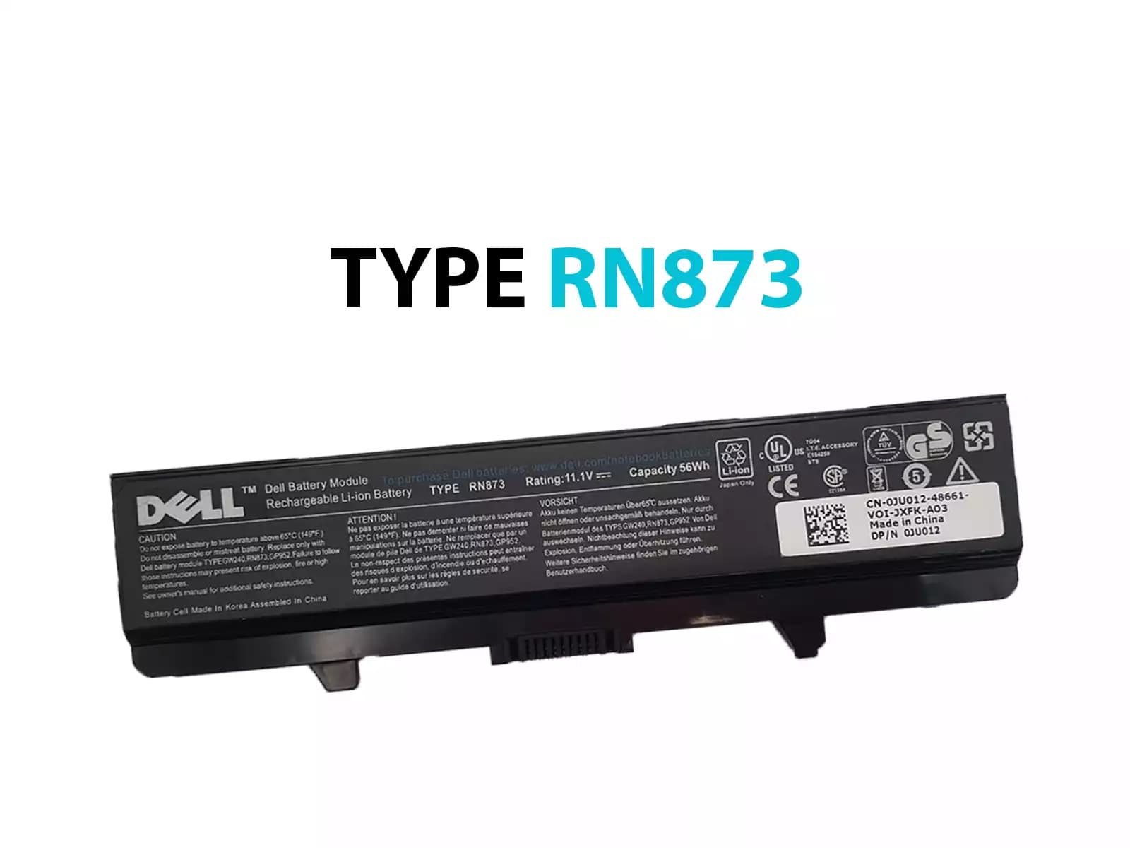 BATERIA DELL 1525 TYPE X284G / 1526 GW240 / k450n /RN873 1440 *HC* — imagen 1