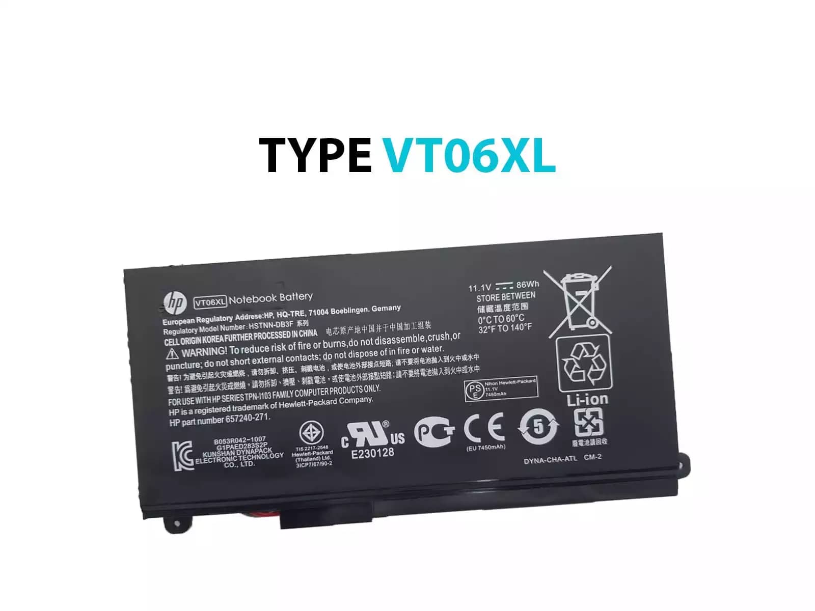 BATERIA HP VT06 VT06XL INTERNA *ORIGINAL* — imagen 1