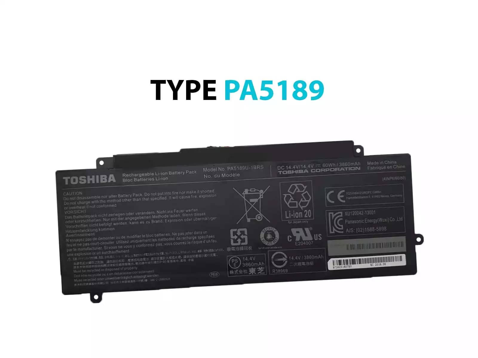 BATERIA TOSHIBA PA5189U INTERNA *ORIGINAL* — imagen 1