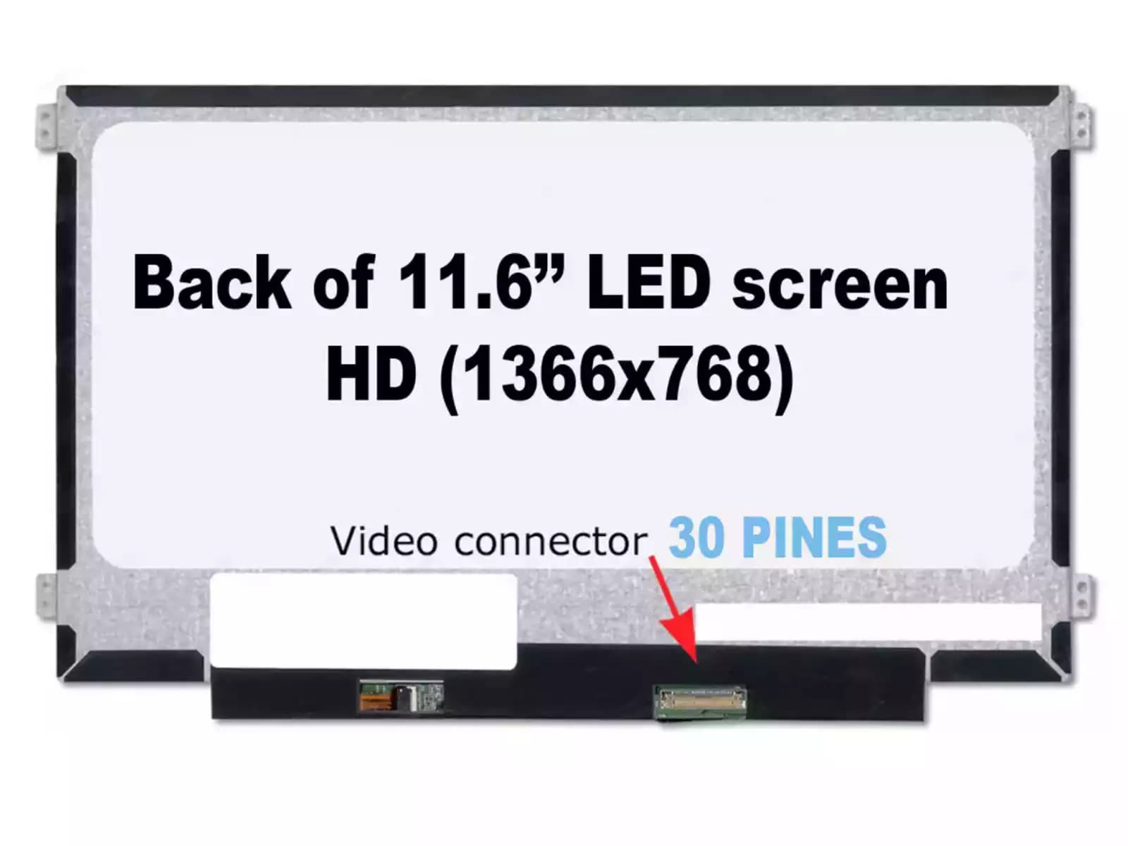 PANTALLA 11.6 LED SLIM 30 PINES DPS IZQ DER — imagen 1