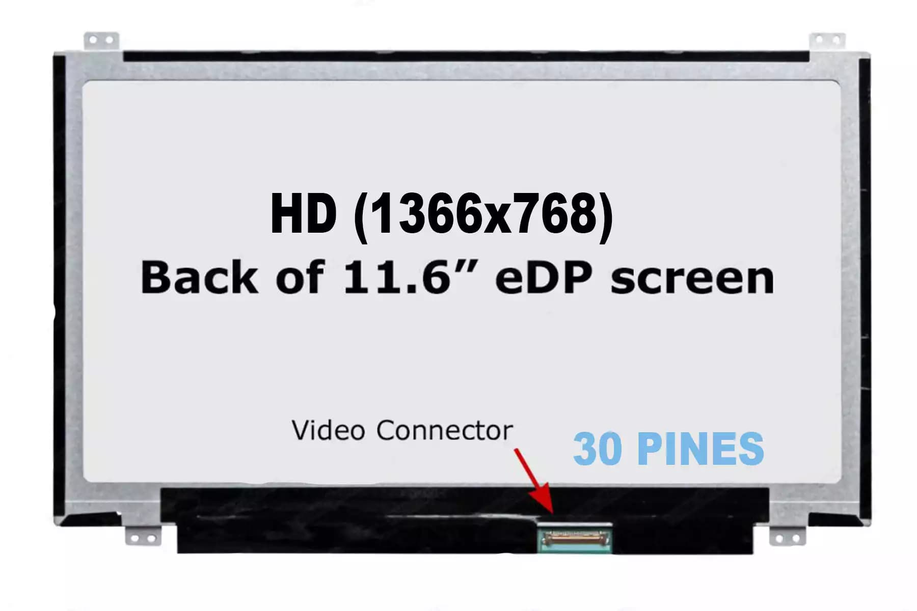 PANTALLA 11.6 LED SLIM 30 PINES DPS ARRIBA/ABAJO — imagen 1