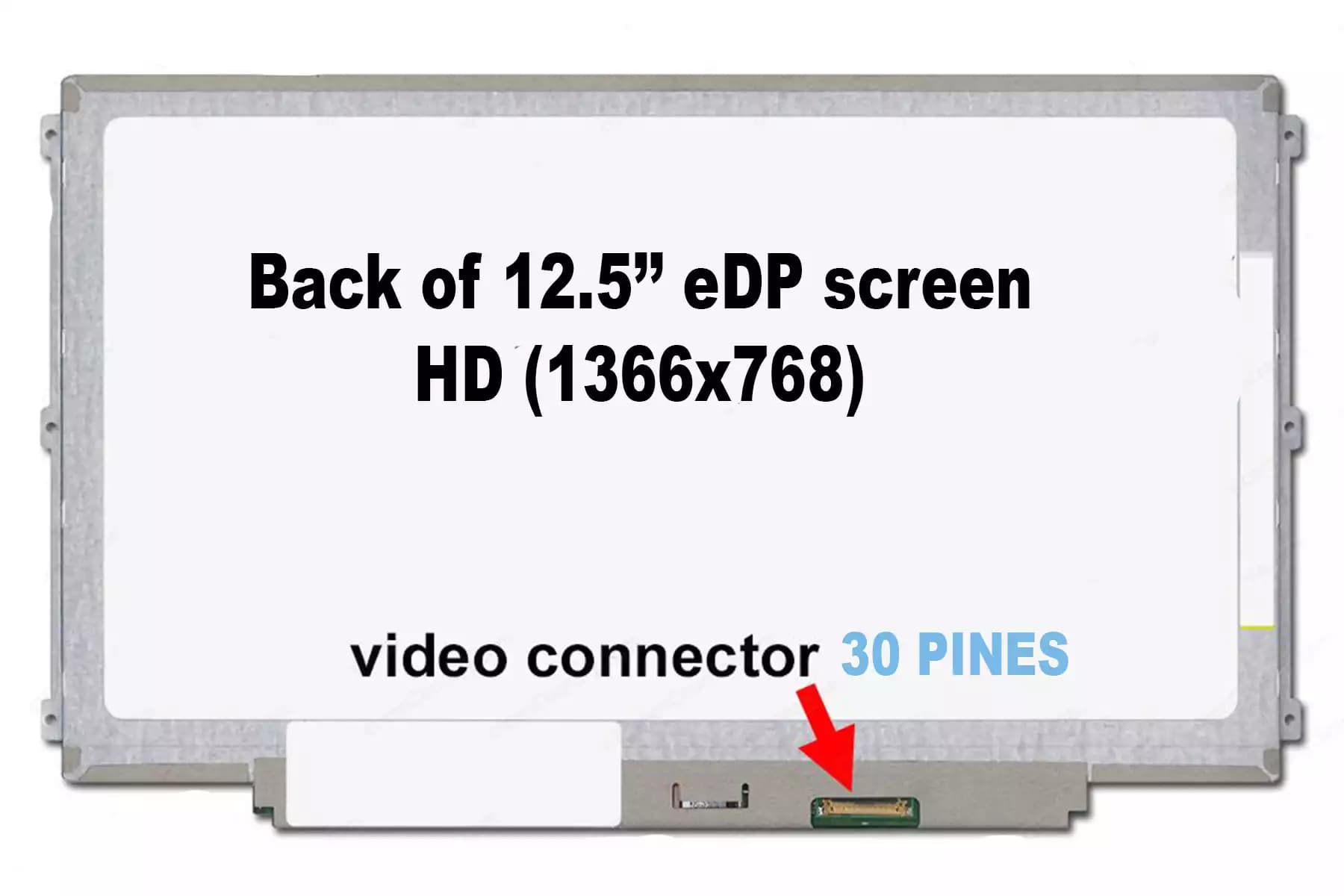 PANTALLA 12.5 LED SLIM 30 PINES 6 soportes laterales — imagen 1