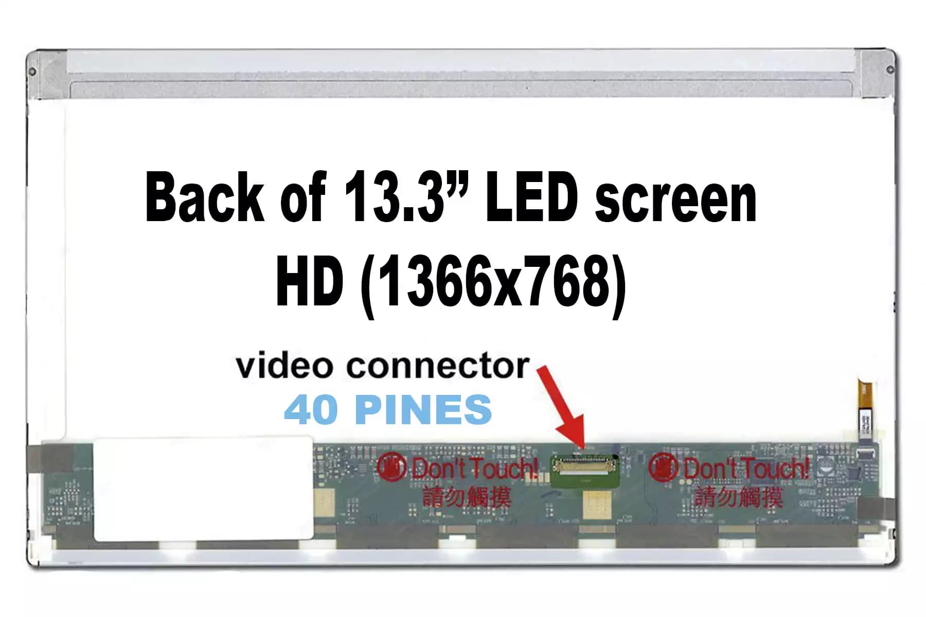 PANTALLA 13.3 LED 40 pines REGULAR — imagen 1