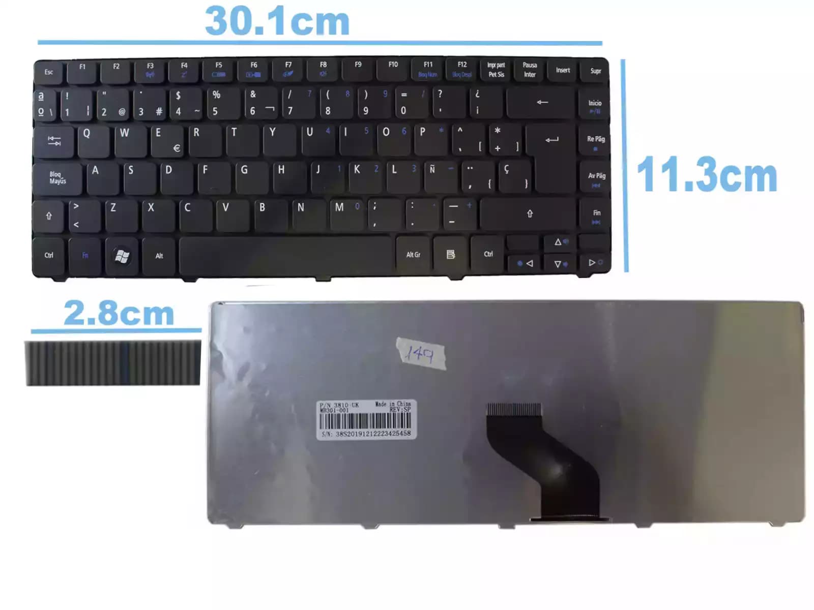TECLADO ACER 3810 3820 4810T SP — imagen 1