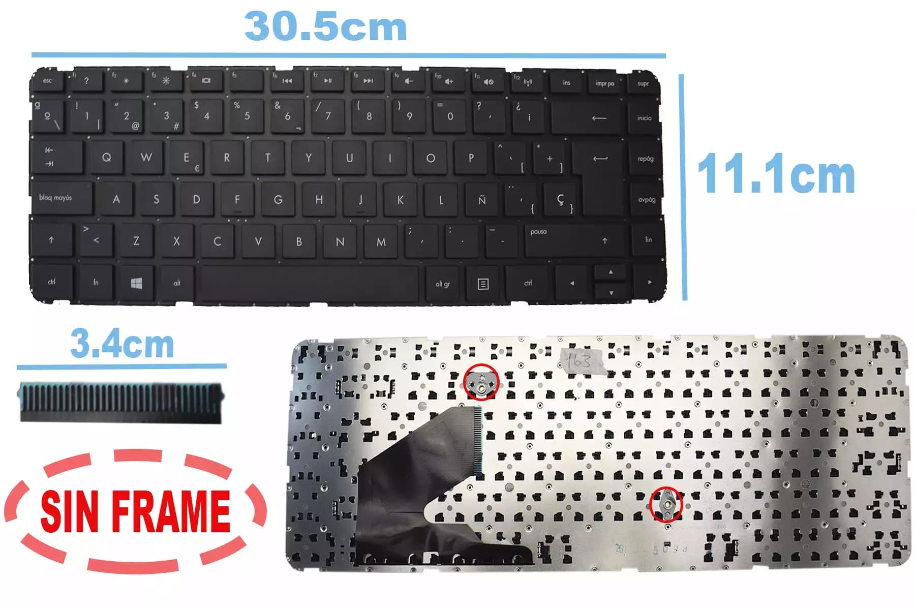 TECLADO HP 14-B SIN FRAME SP — imagen 1