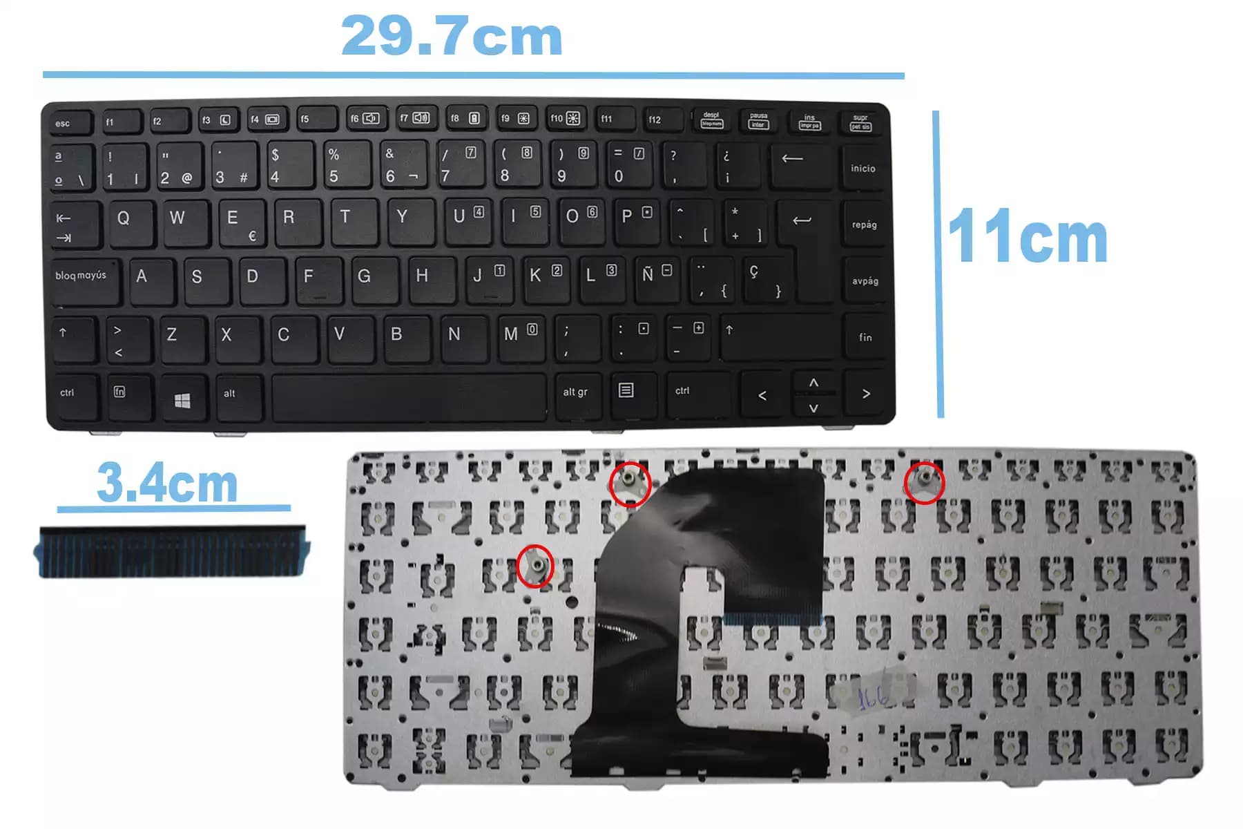 TECLADO HP 8460P 6460b LA — imagen 1
