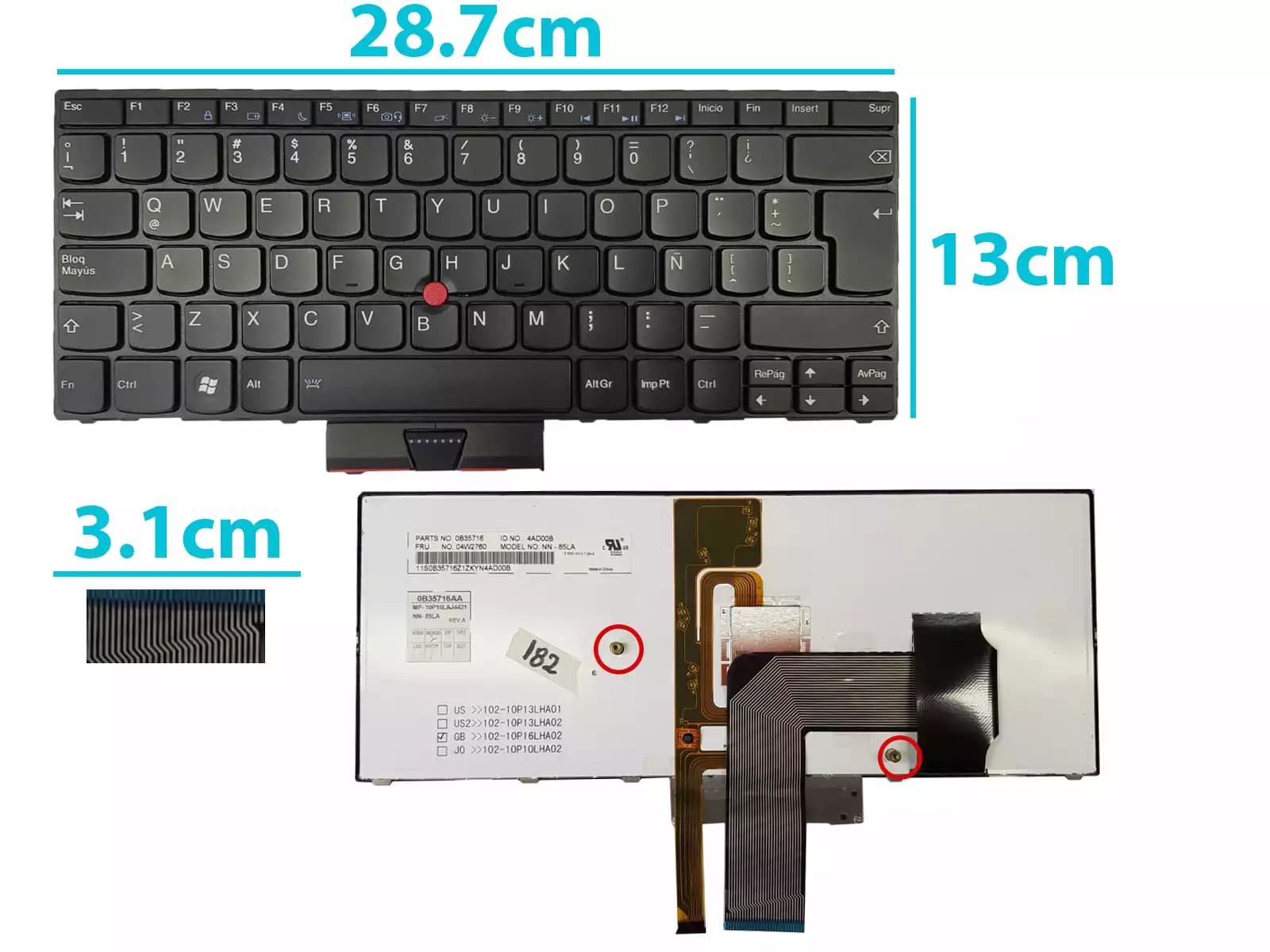 TECLADO LENOVO Z570 SP — imagen 1