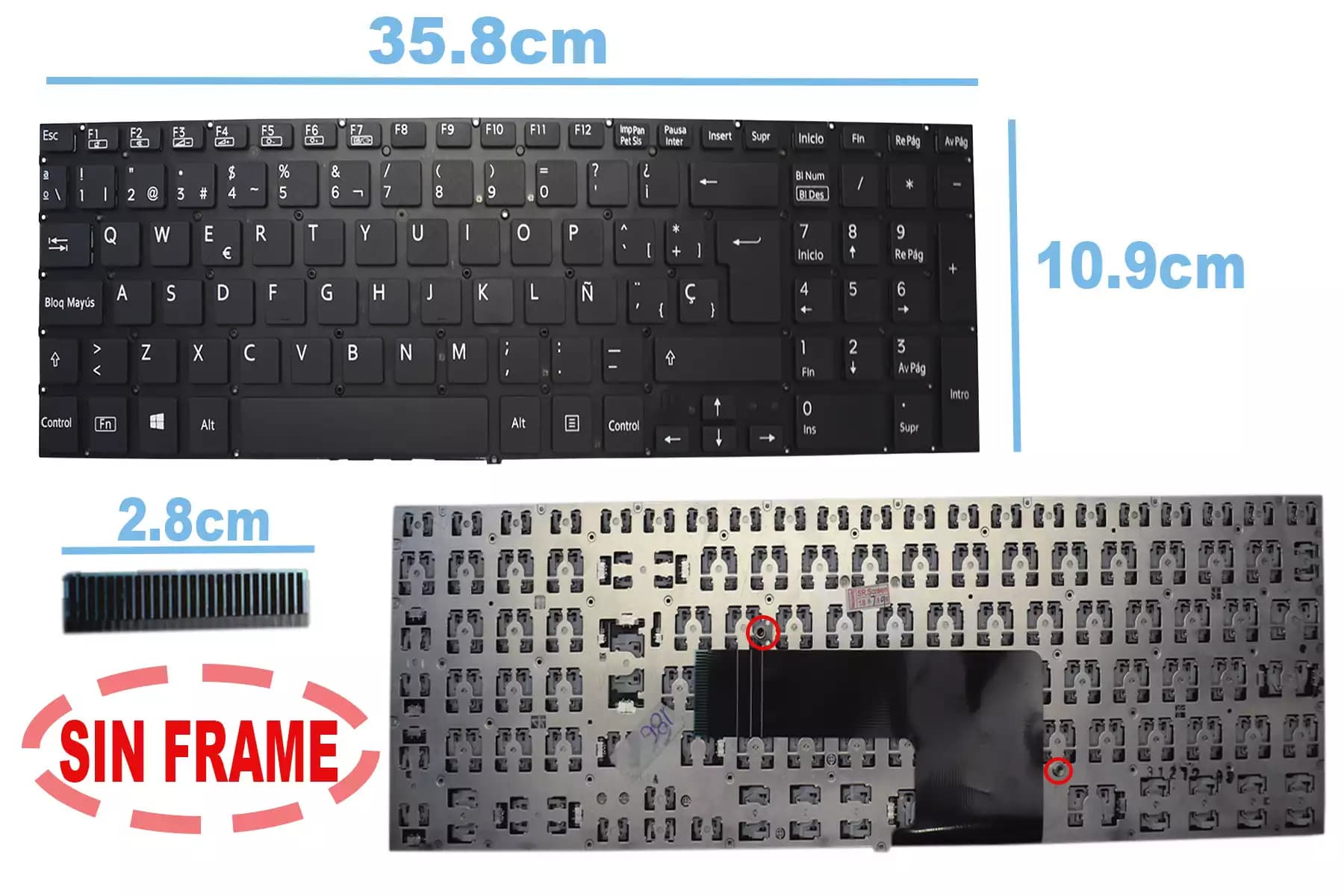 TECLADO SONY SVF15 SIN FRAME SP — imagen 1
