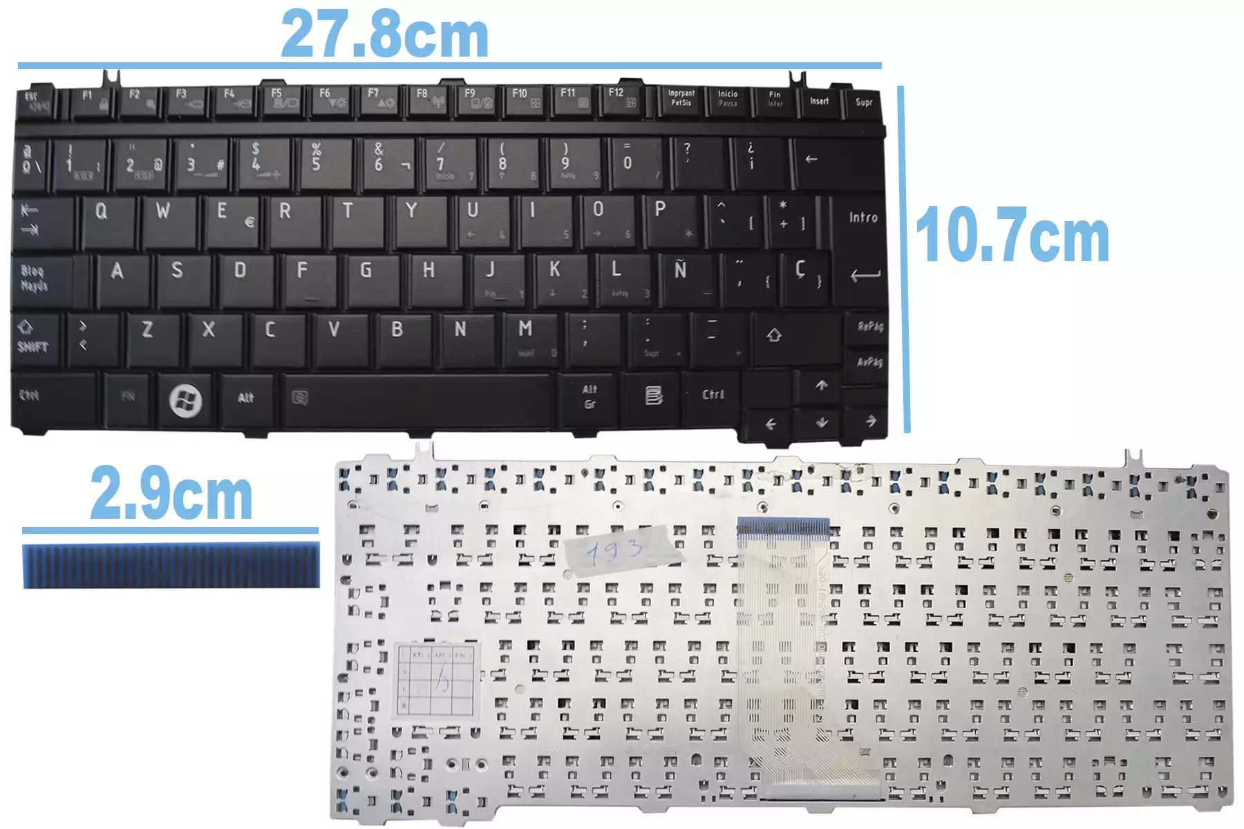 TECLADO TOSHIBA U505 SP — imagen 1