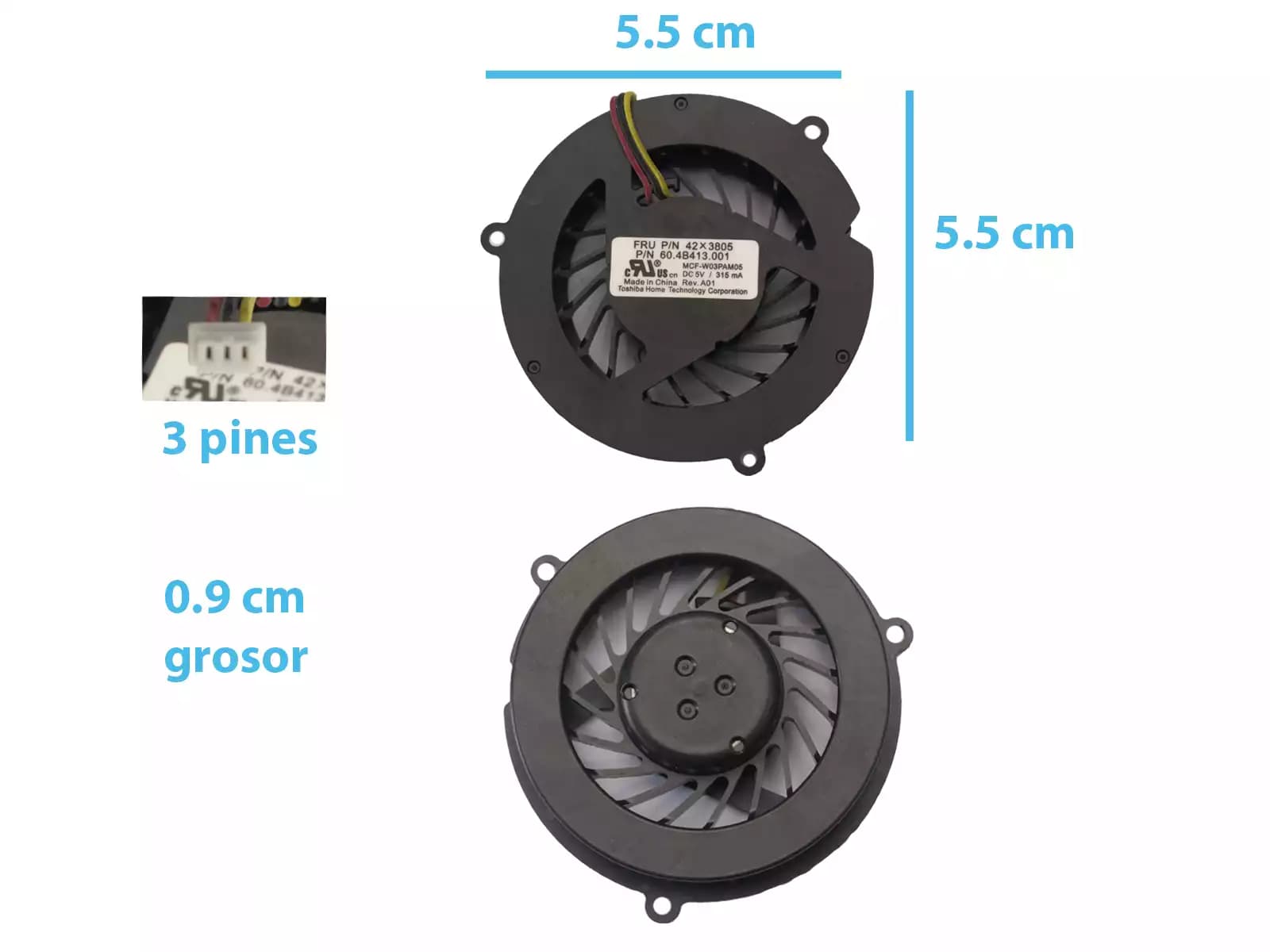 Cooler Toshiba M304 M305 M306 M300 M301 M302 M303 — imagen 1