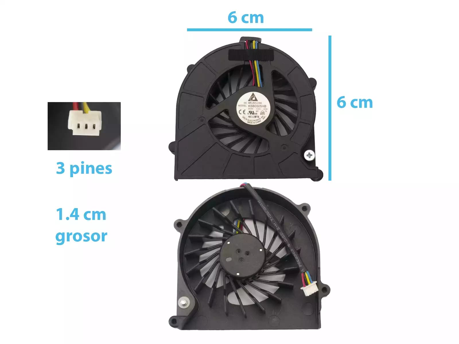 COOLER TOSHIBA C645 C600 C600D C655 L630-06S 02S 08R (3 LINES) — imagen 2