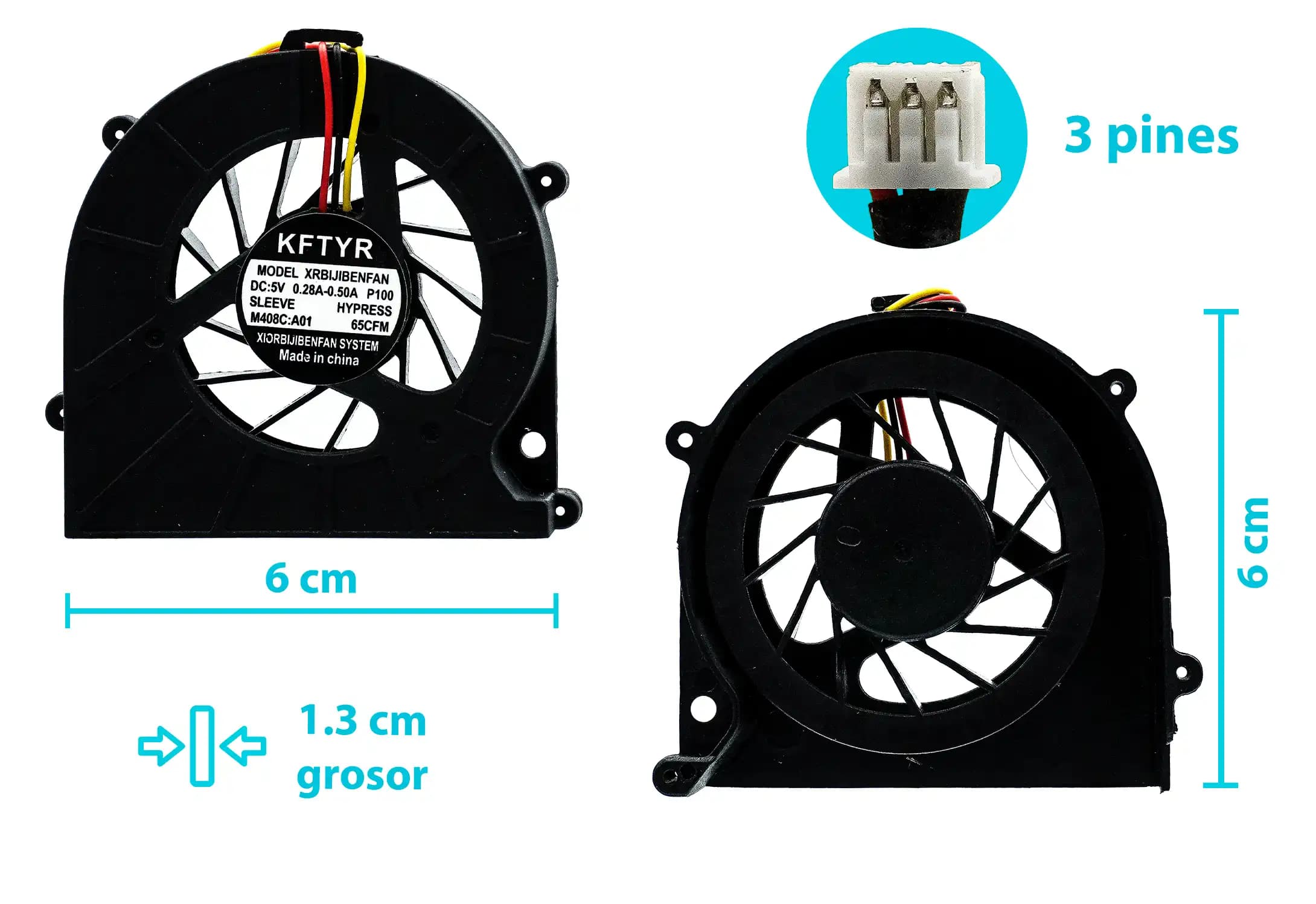 COOLER TOSHIBA C645 C600 C600D C655 L630-06S 02S 08R (3 LINES) — imagen 1