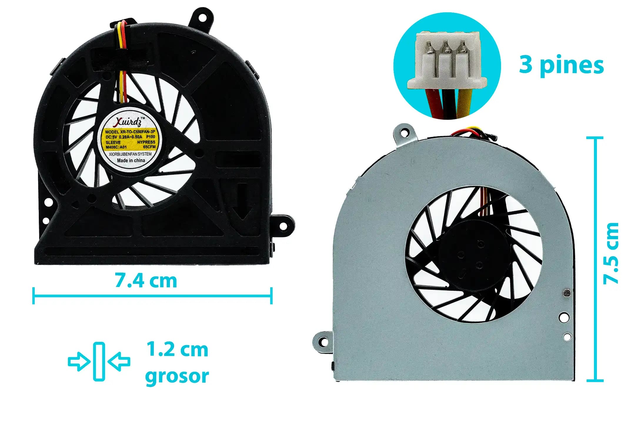 COOLER TOSHIBA C650 C600 C600D C655 L630-06S 02S 08R C645(3 LINES) — imagen 1