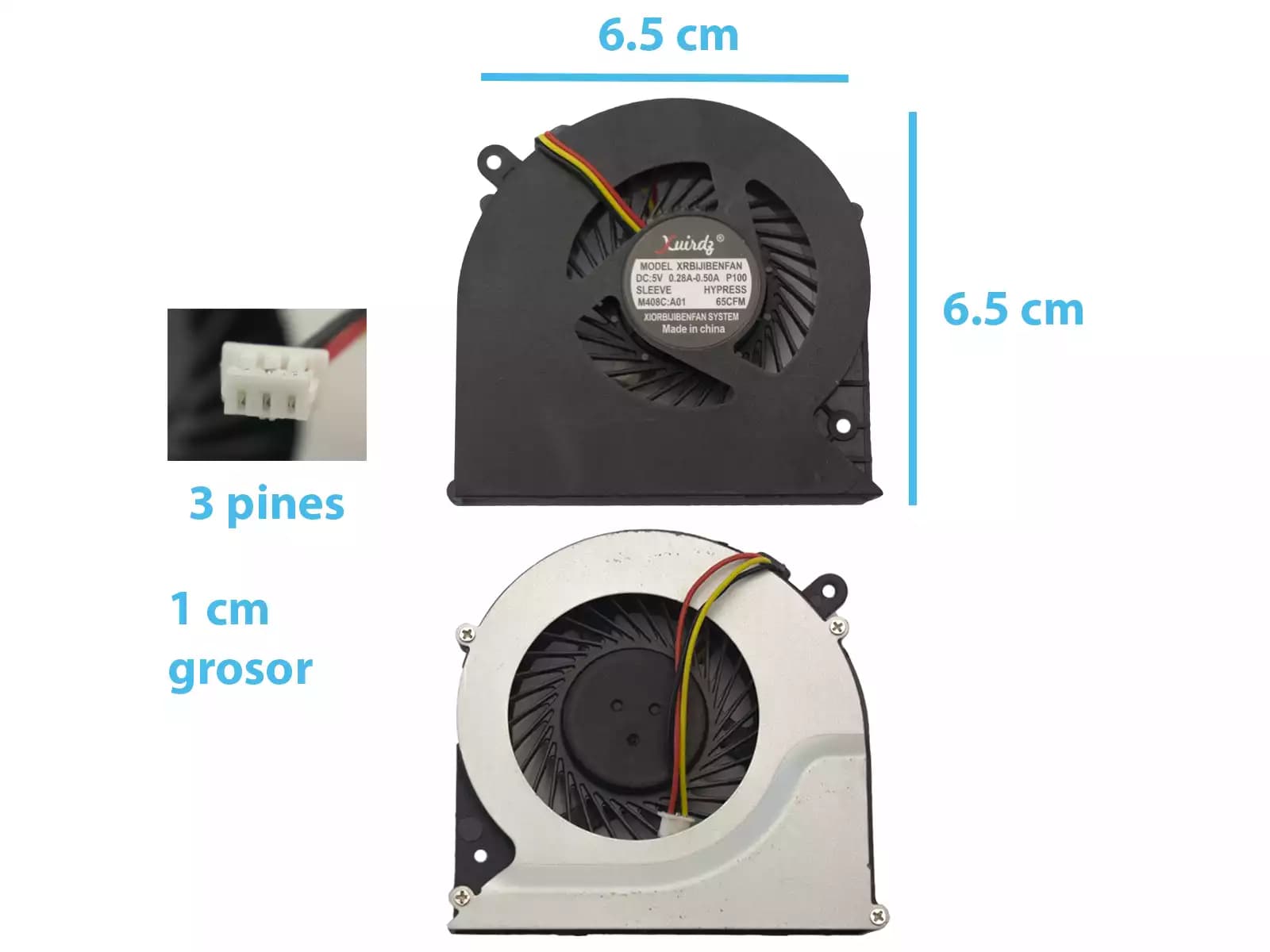 COOLER TOSHIBA C850 C855 C870 C875 L850 L870 L870D C55 (3 LINES) — imagen 1