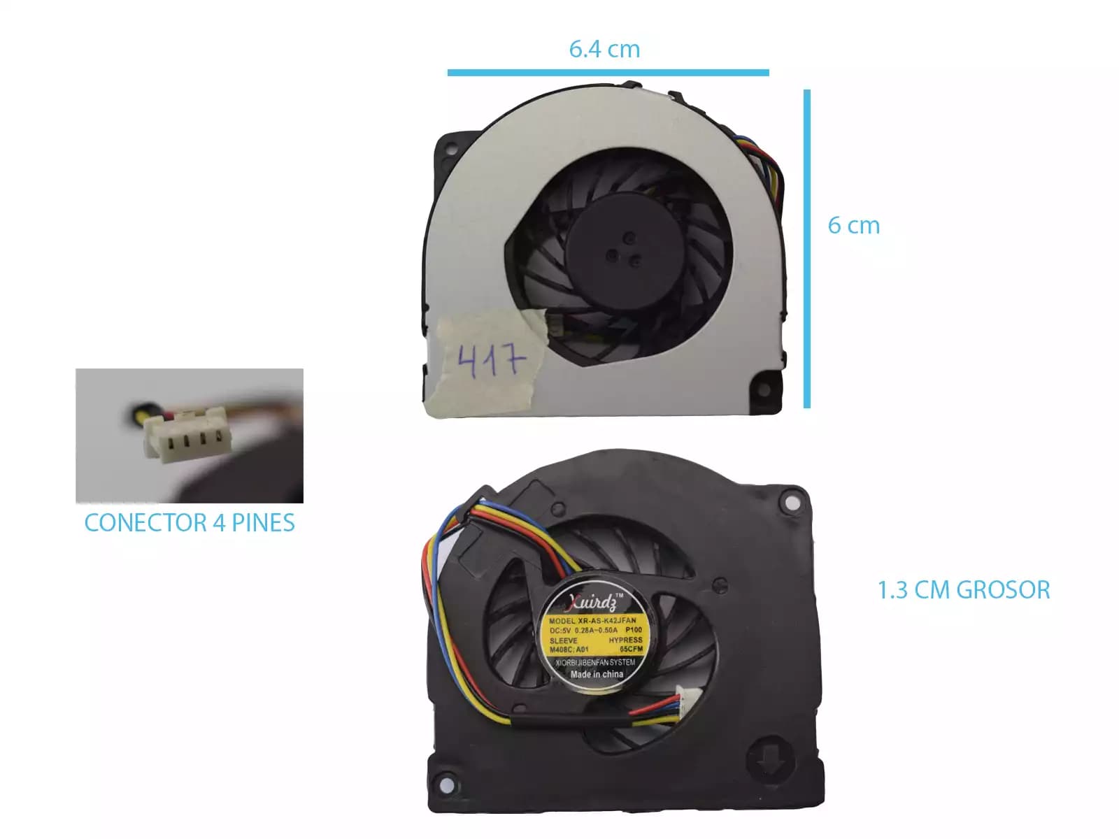 Cooler ASUS K42JR K42JE K42JB X42E X42 K42 X42J K42J P42J — imagen 1