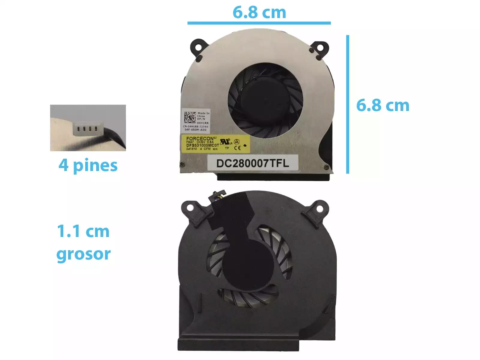 Cooler DELL E6510 E6410 4H1RR — imagen 1
