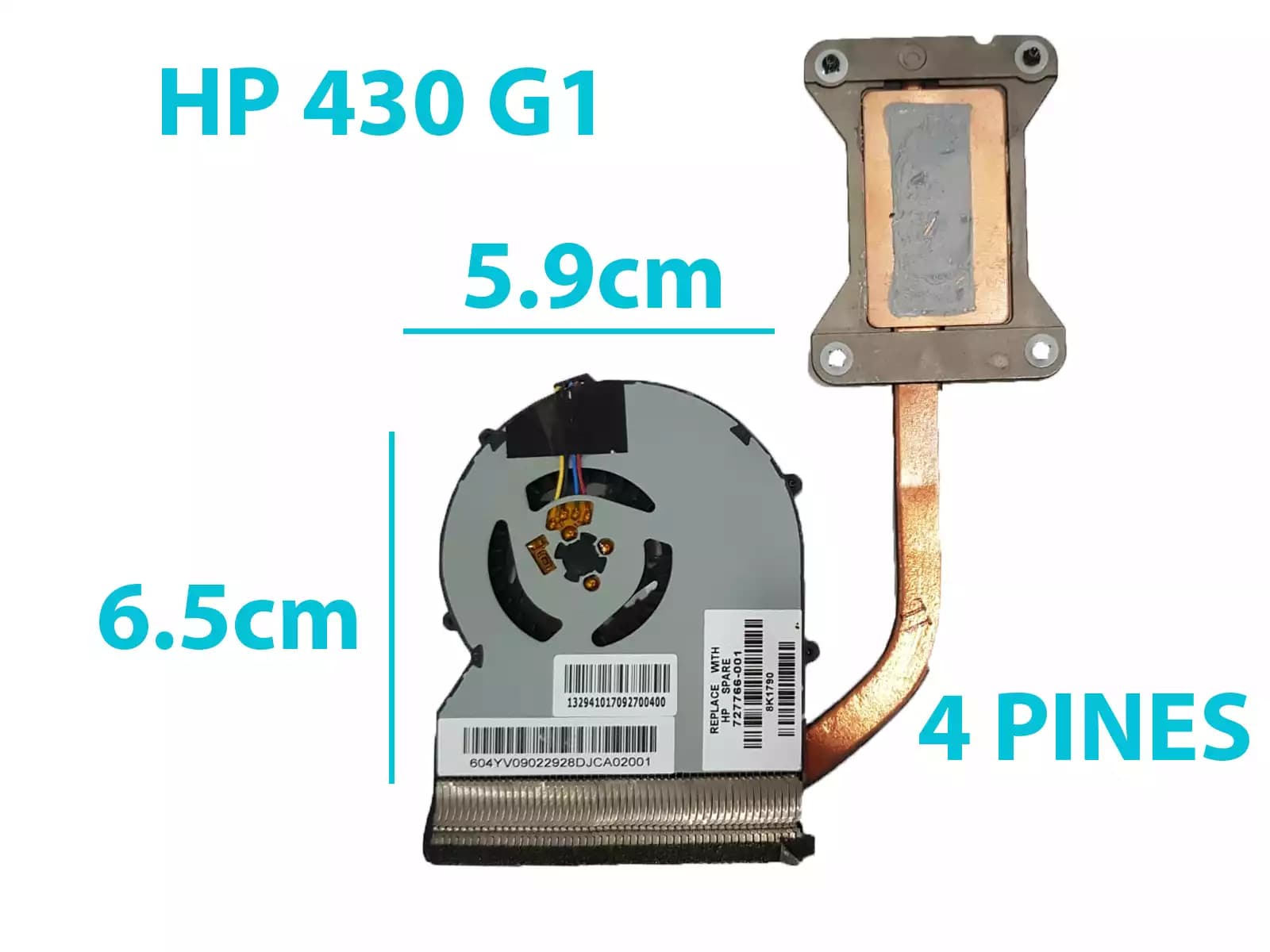 Cooler HP CQ42 G42 4 Pin — imagen 1