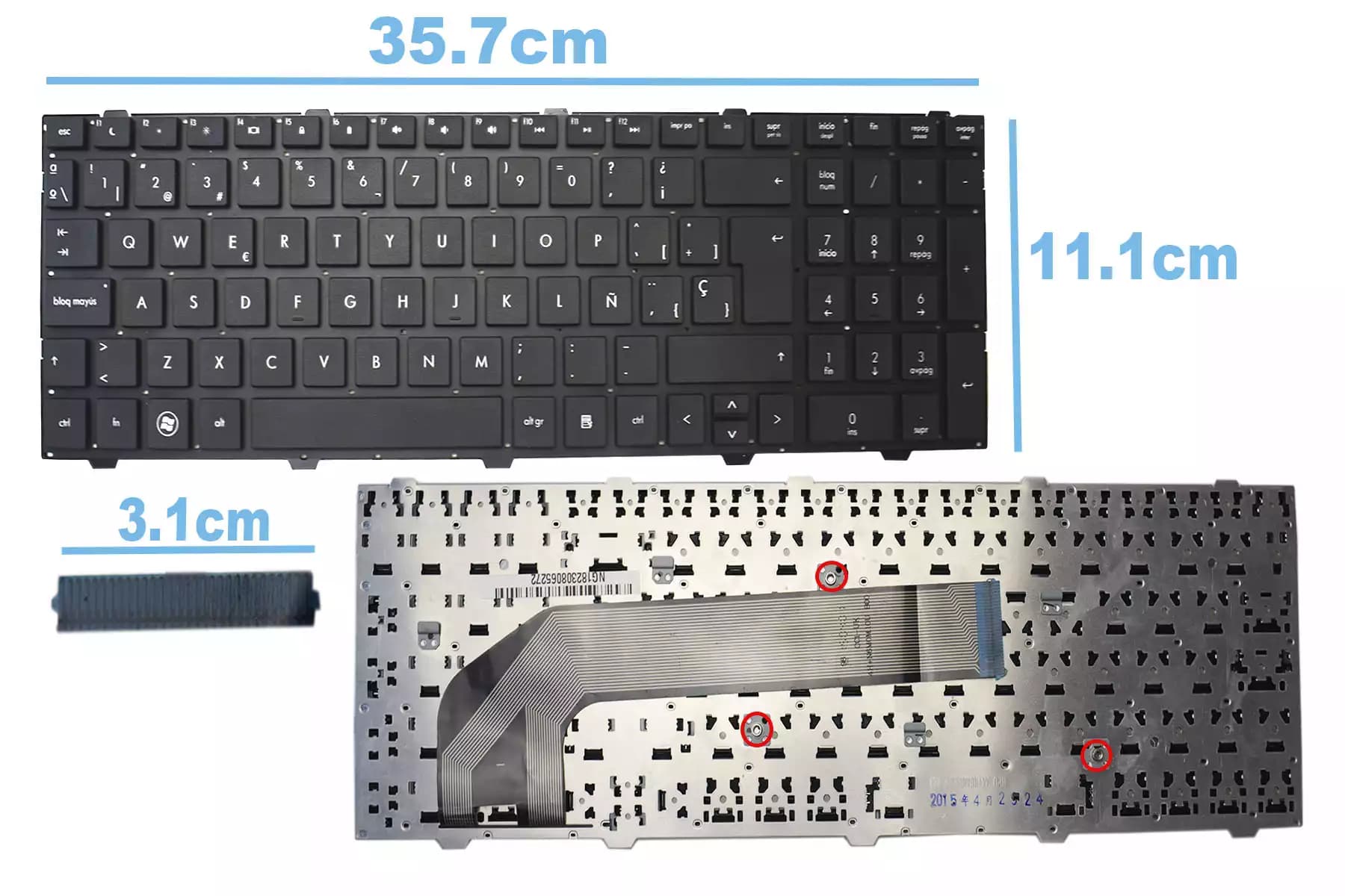 TECLADO HP 4540 SIN FRAME SP — imagen 1