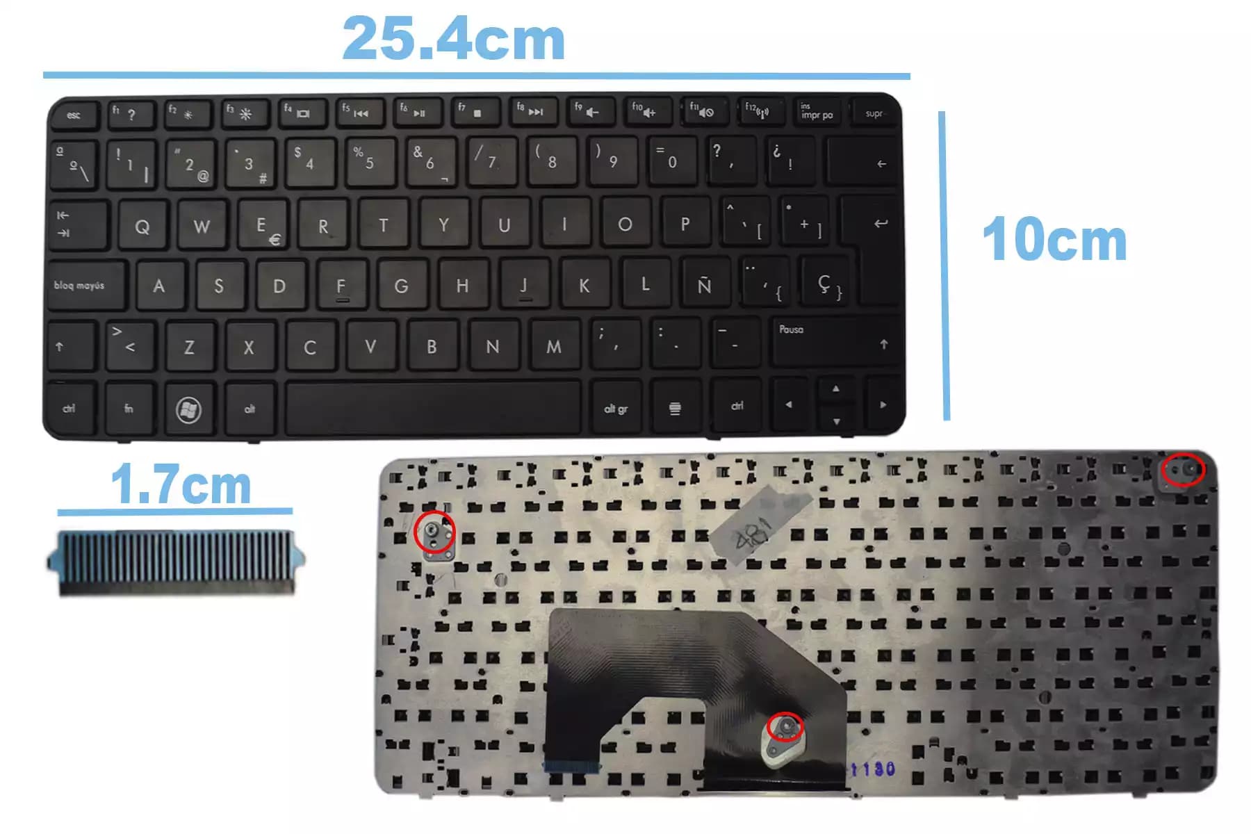 TECLADO HP MINI 210-1000 CQ10 (CONECTOR PEQUEÑO) SP — imagen 1