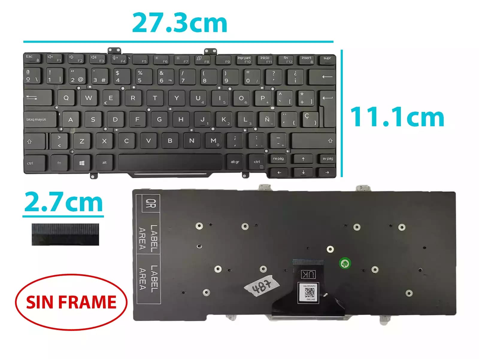 TECLADO TOSHIBA L665 C655 US — imagen 1