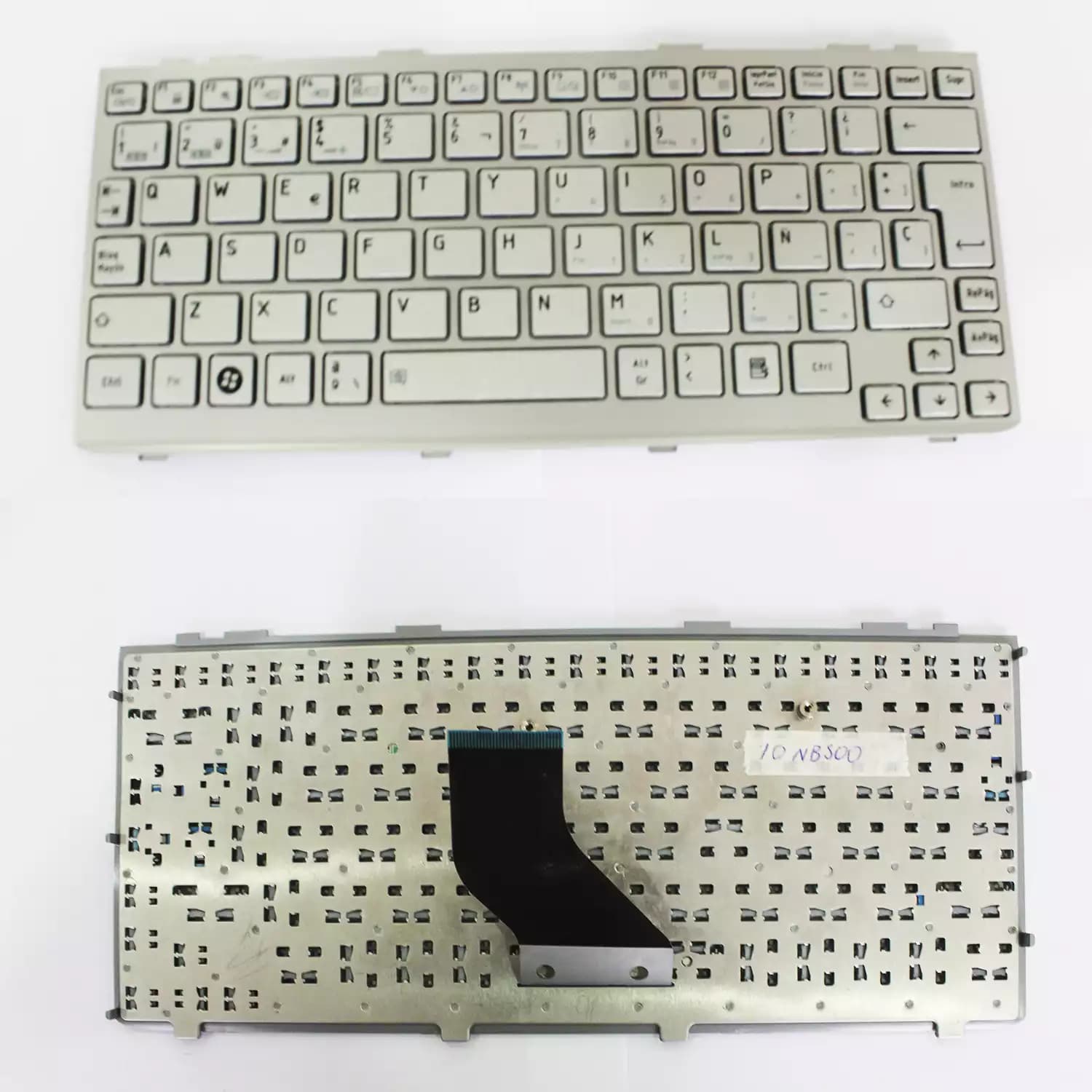 TECLADO TOSHIBA BLANCO NB500 SP — imagen 1