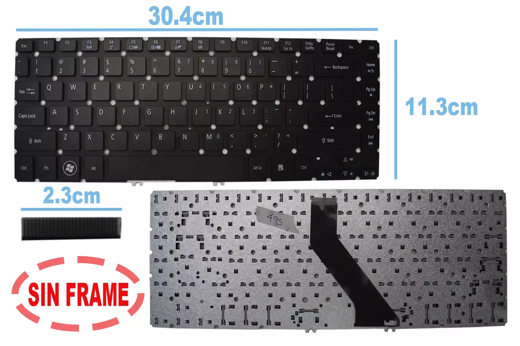 TECLADO ACER v5-471 SIN FRAME US — imagen 1