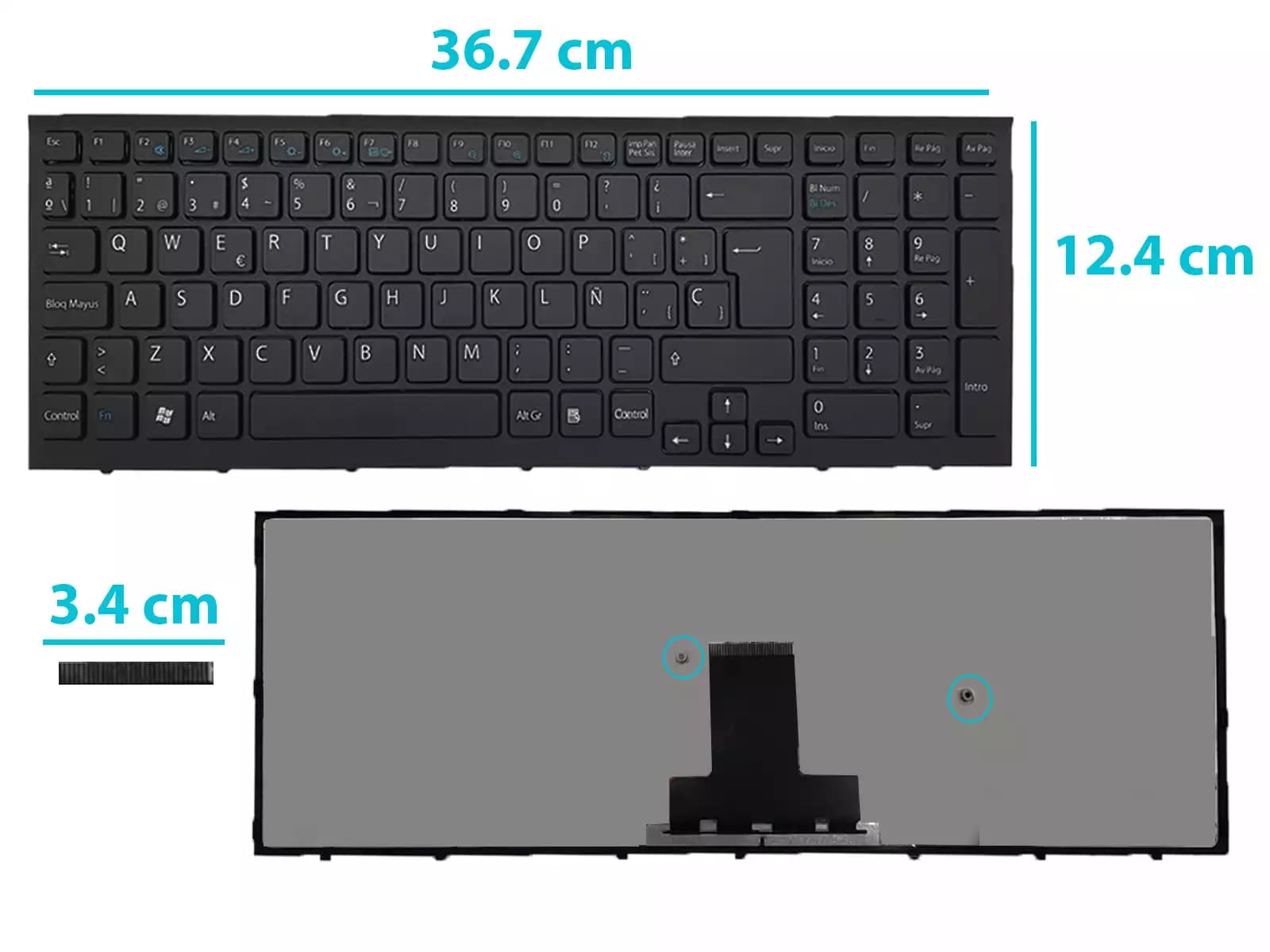 TECLADO SONY VPEB NEGRO SP — imagen 1