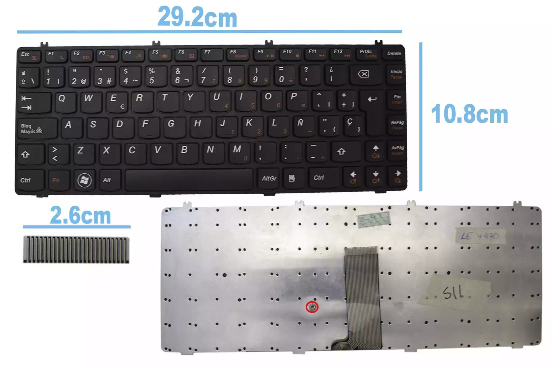 TECLADO Lenovo Y470 SP — imagen 1