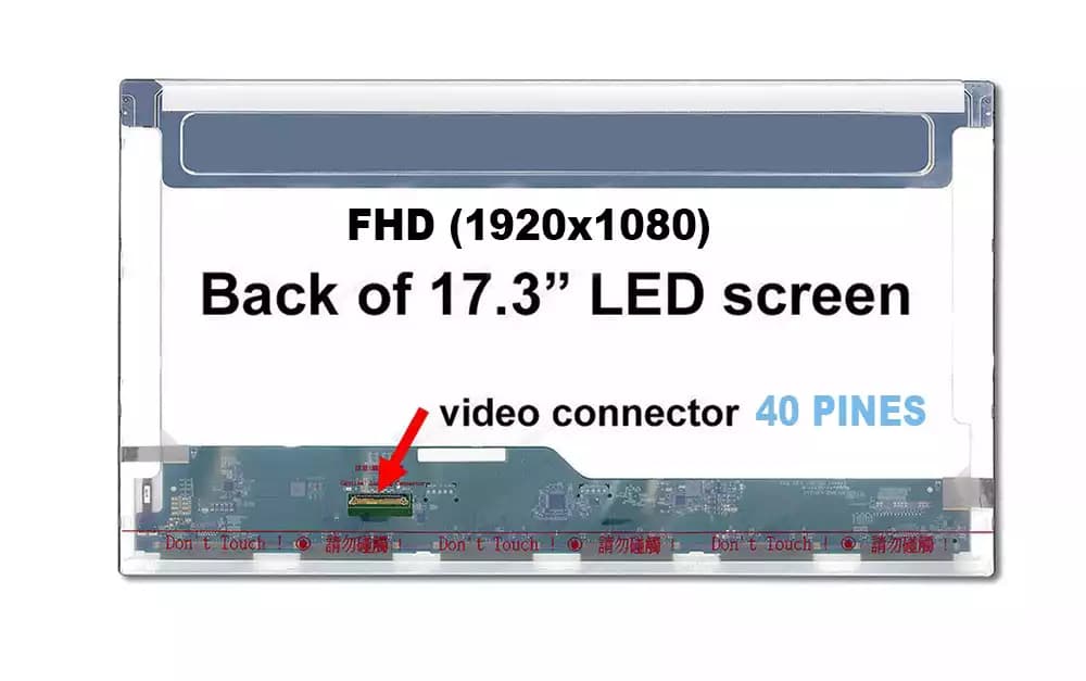 PANTALLA 17.3 LED 40 PINES 1080P FULL HD — imagen 1