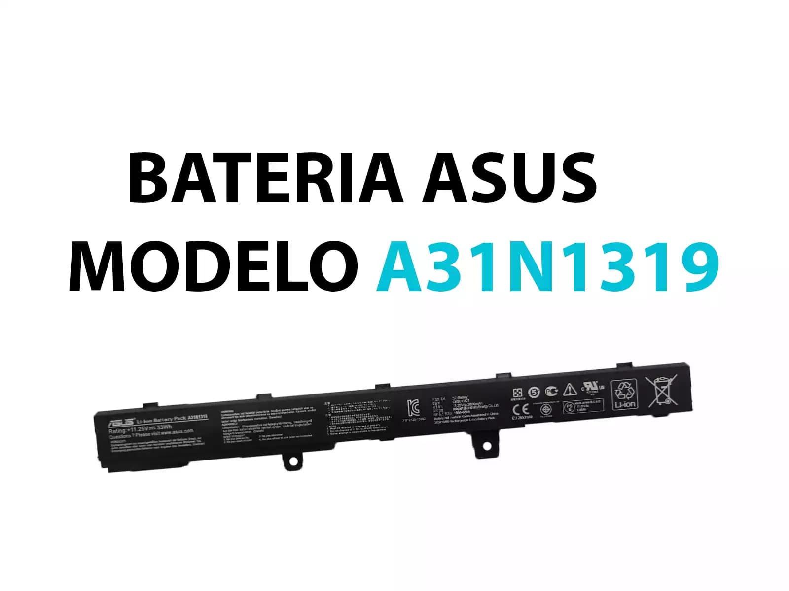 BATERIA ASUS X451 A31N1319, X551-4, ASX551-4 *HC* — imagen 1